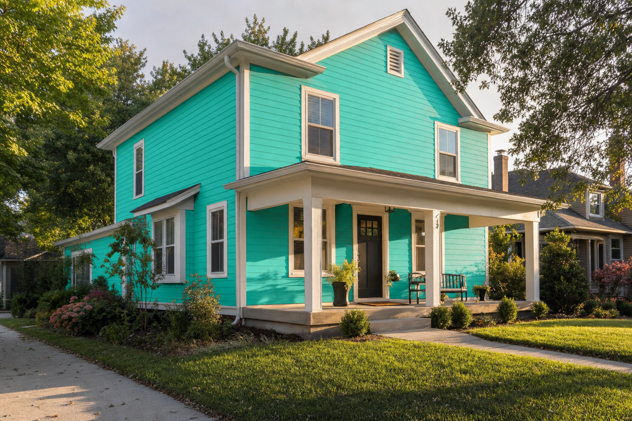 Green by Benjamin Moore on exterior