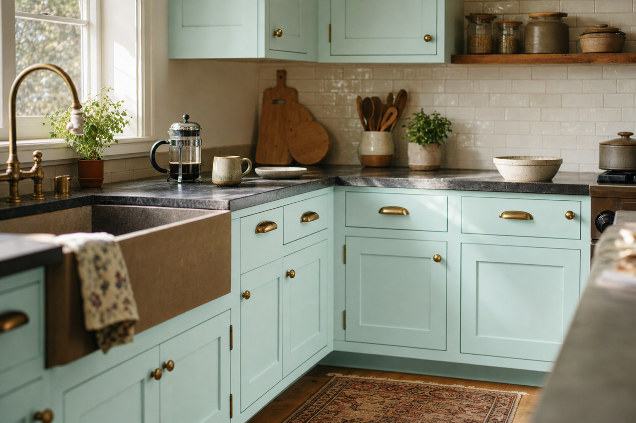 Light by Benjamin Moore on cabinets