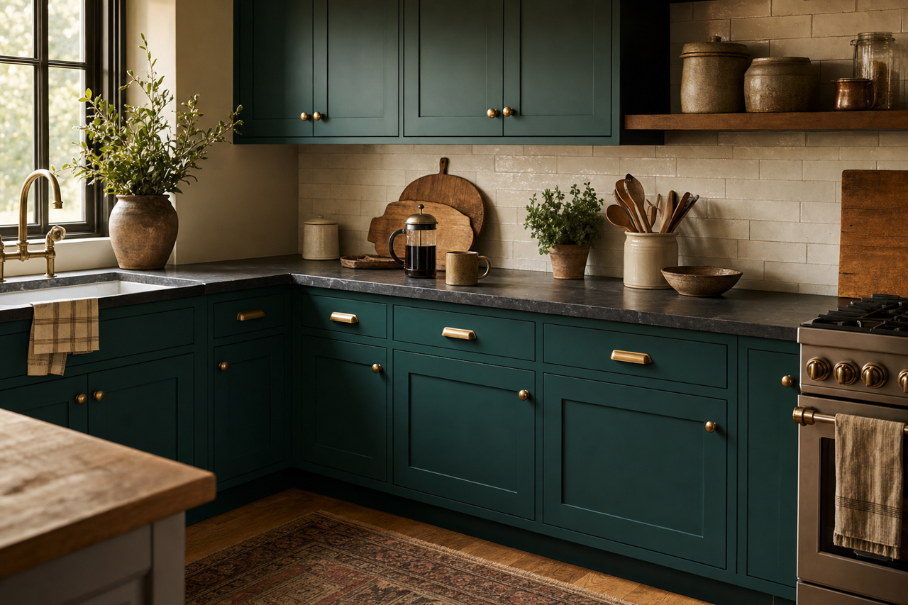 Forest by Benjamin Moore on cabinets