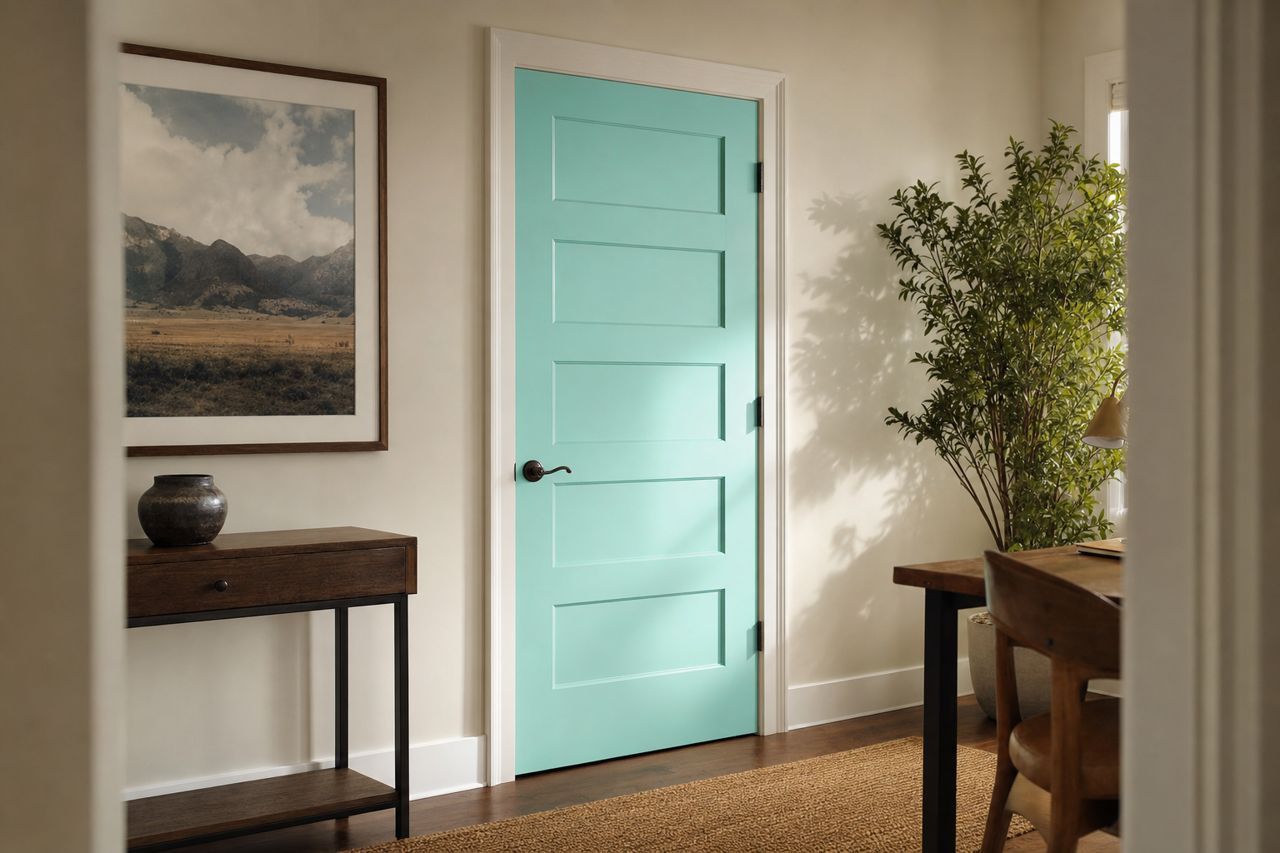 Shore by Benjamin Moore on interior-doors