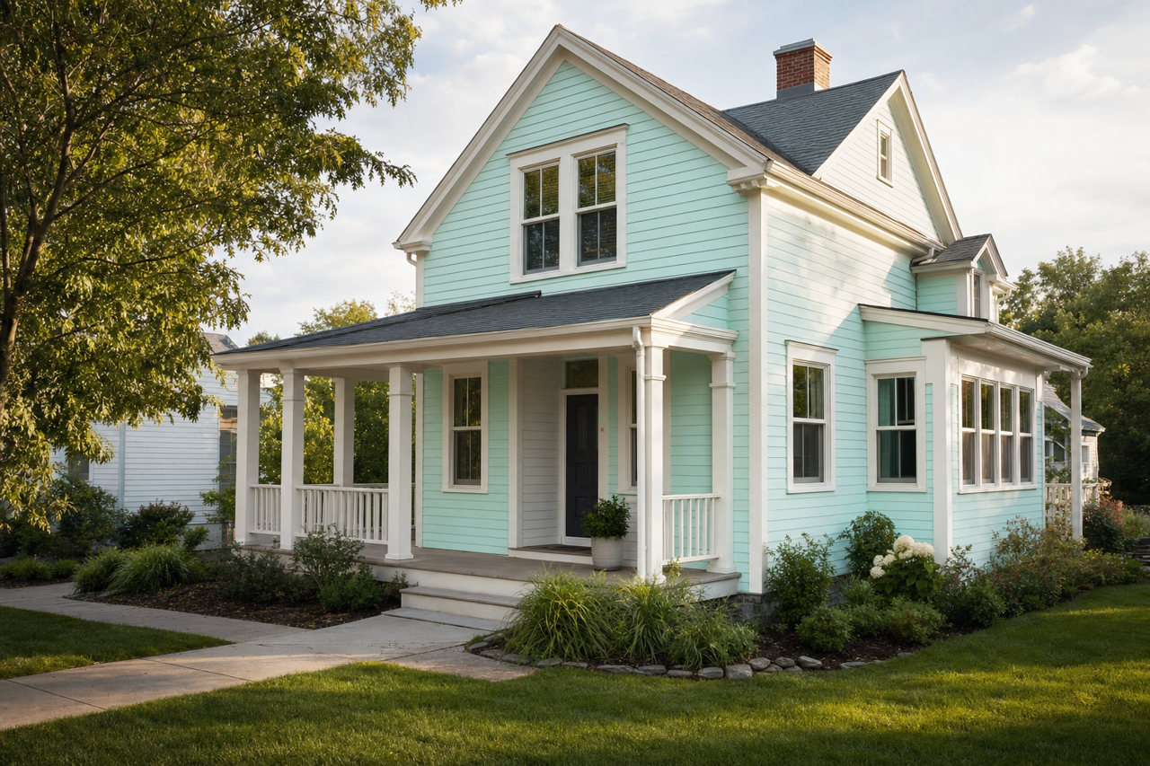 Ocean by Benjamin Moore on exterior