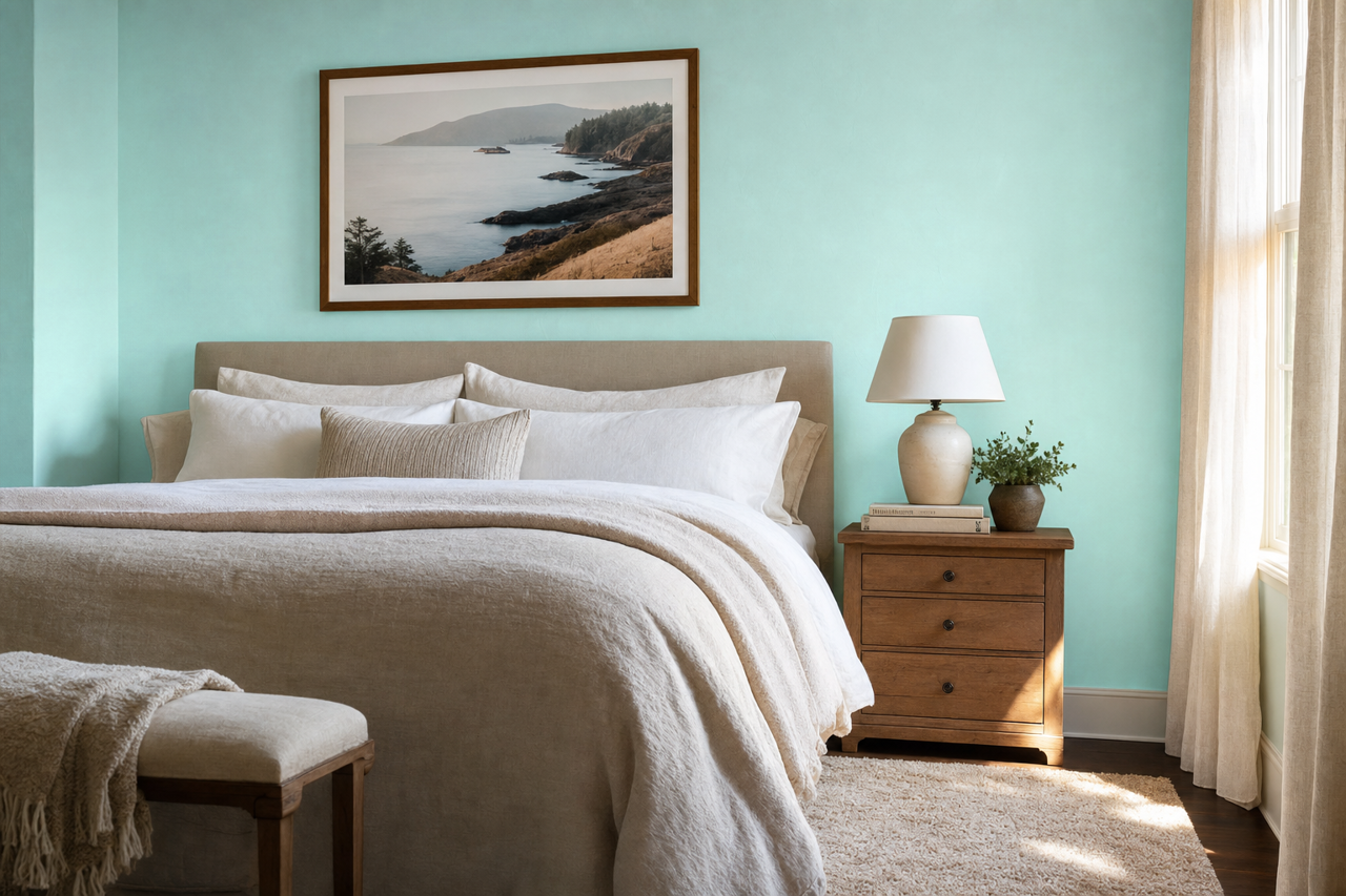 Ocean by Benjamin Moore on interiors