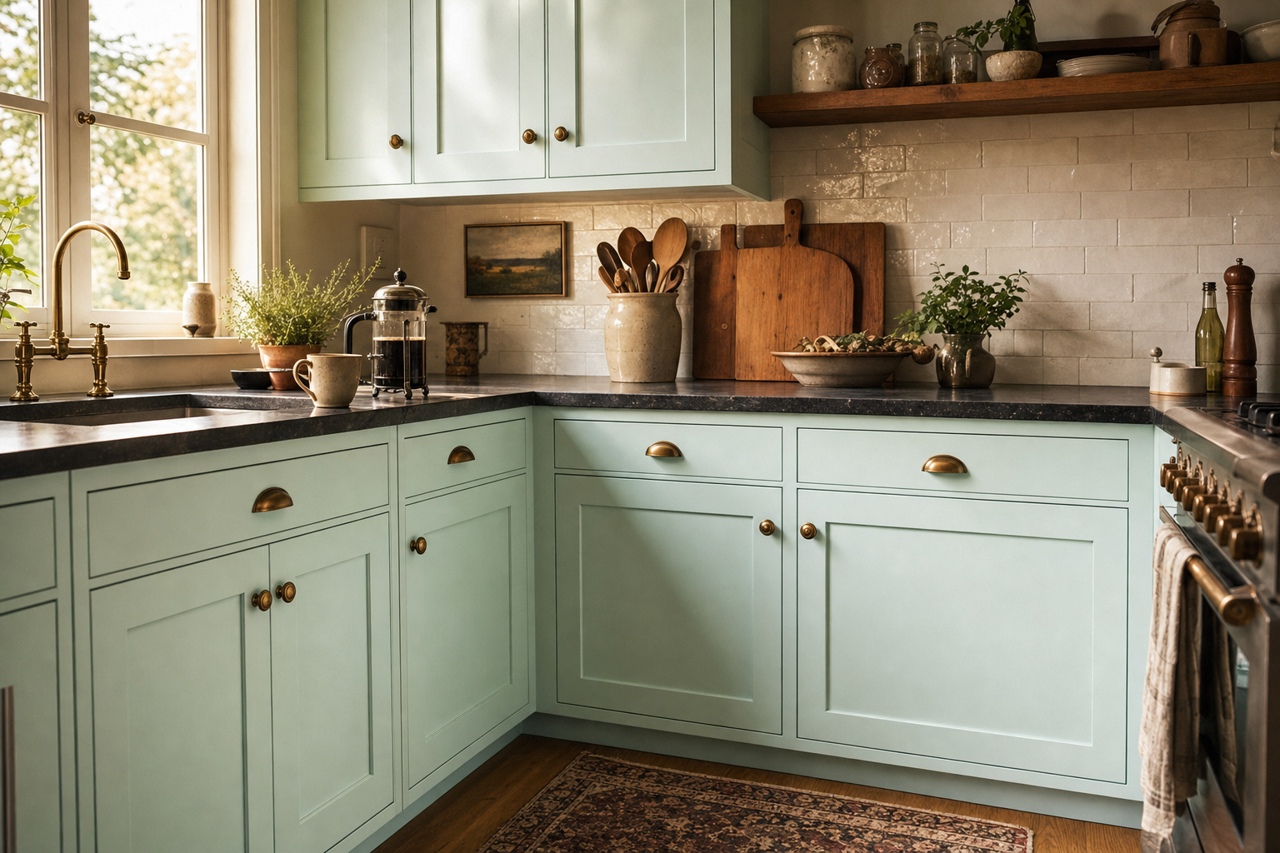 Baby by Benjamin Moore on cabinets