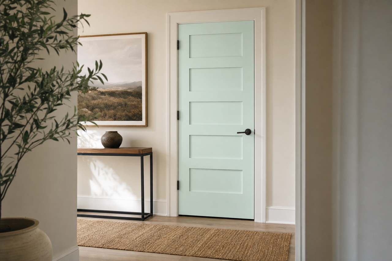 Baby by Benjamin Moore on interior-doors