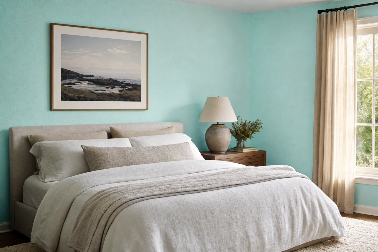Jamaican by Benjamin Moore on interiors
