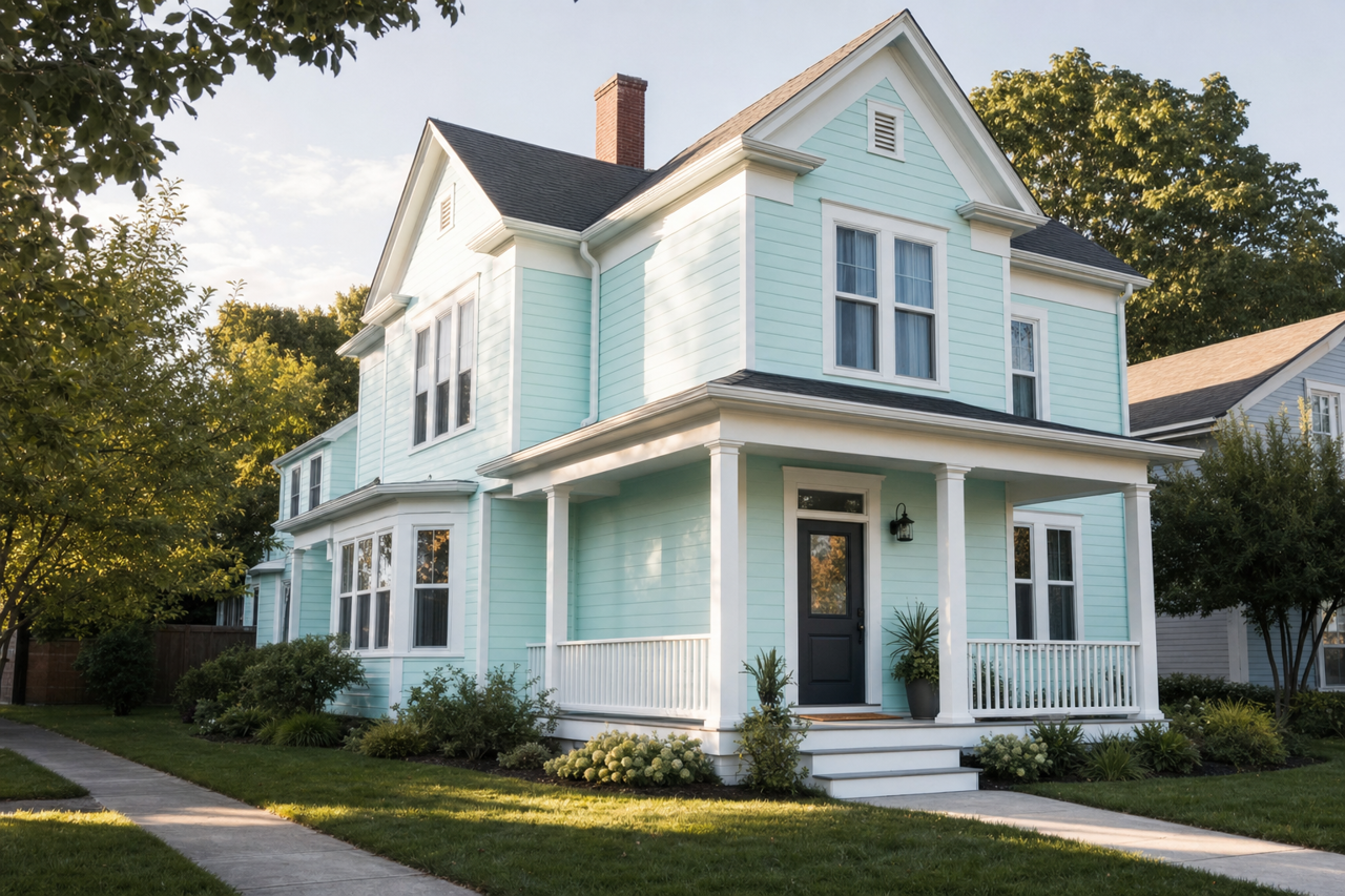 Barely by Benjamin Moore on exterior