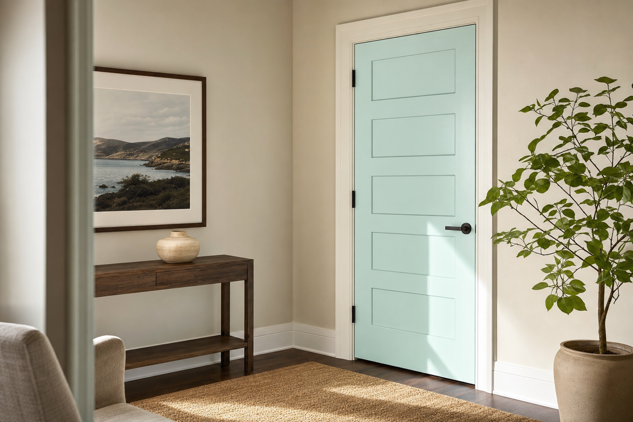 Barely by Benjamin Moore on interior-doors