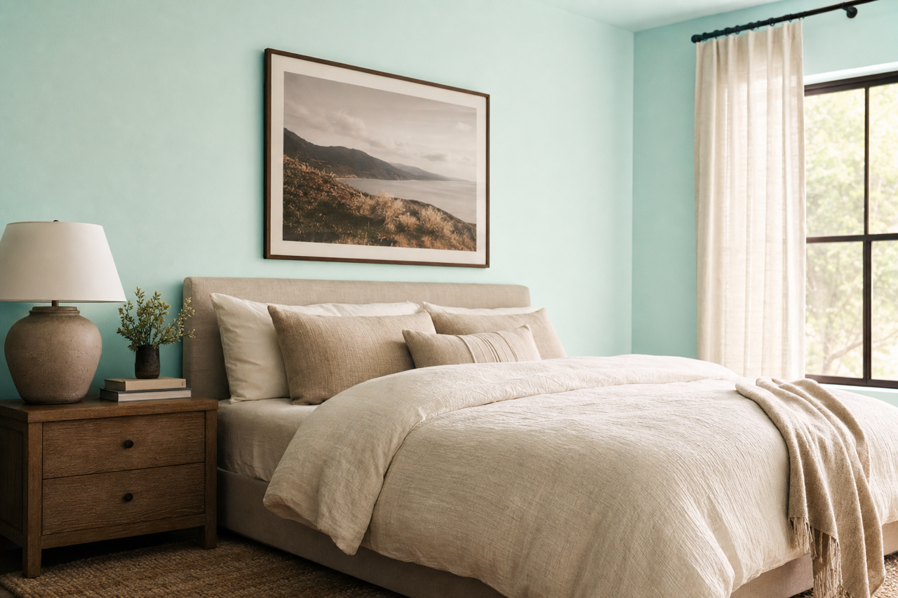 Barely by Benjamin Moore on interiors