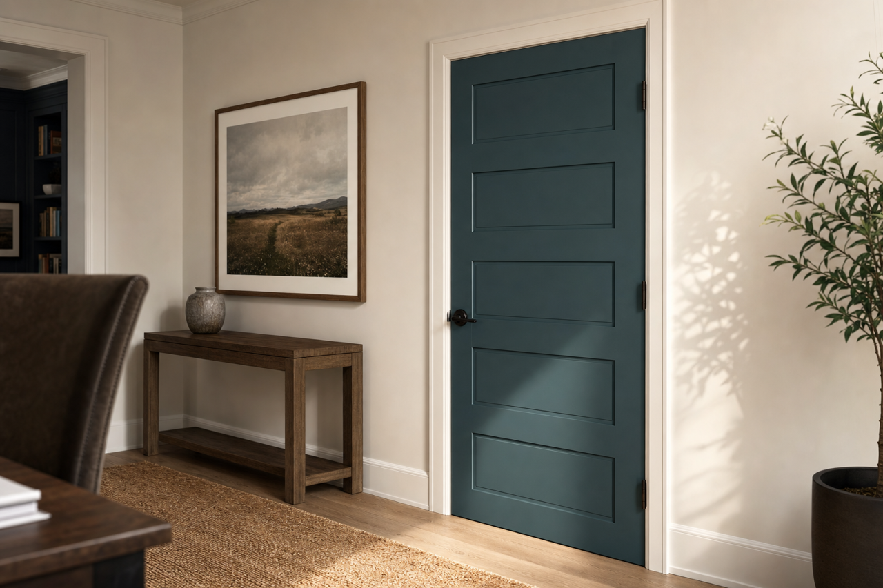 Pacific by Benjamin Moore on interior-doors