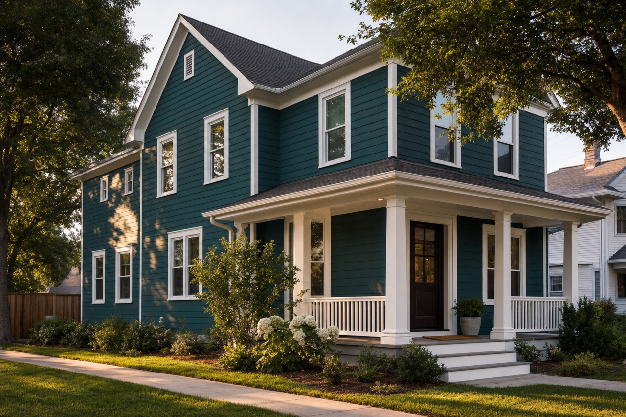 Oasis by Benjamin Moore on exterior