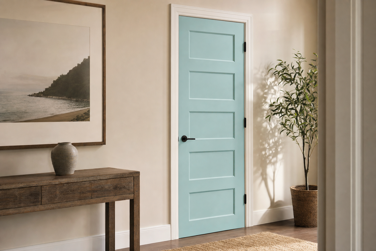 Spectra by Benjamin Moore on interior-doors