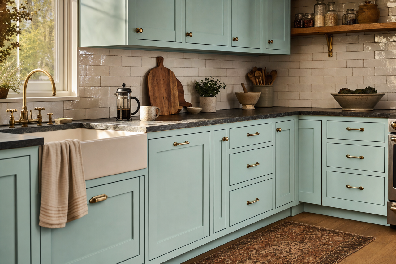 Forget by Benjamin Moore on cabinets