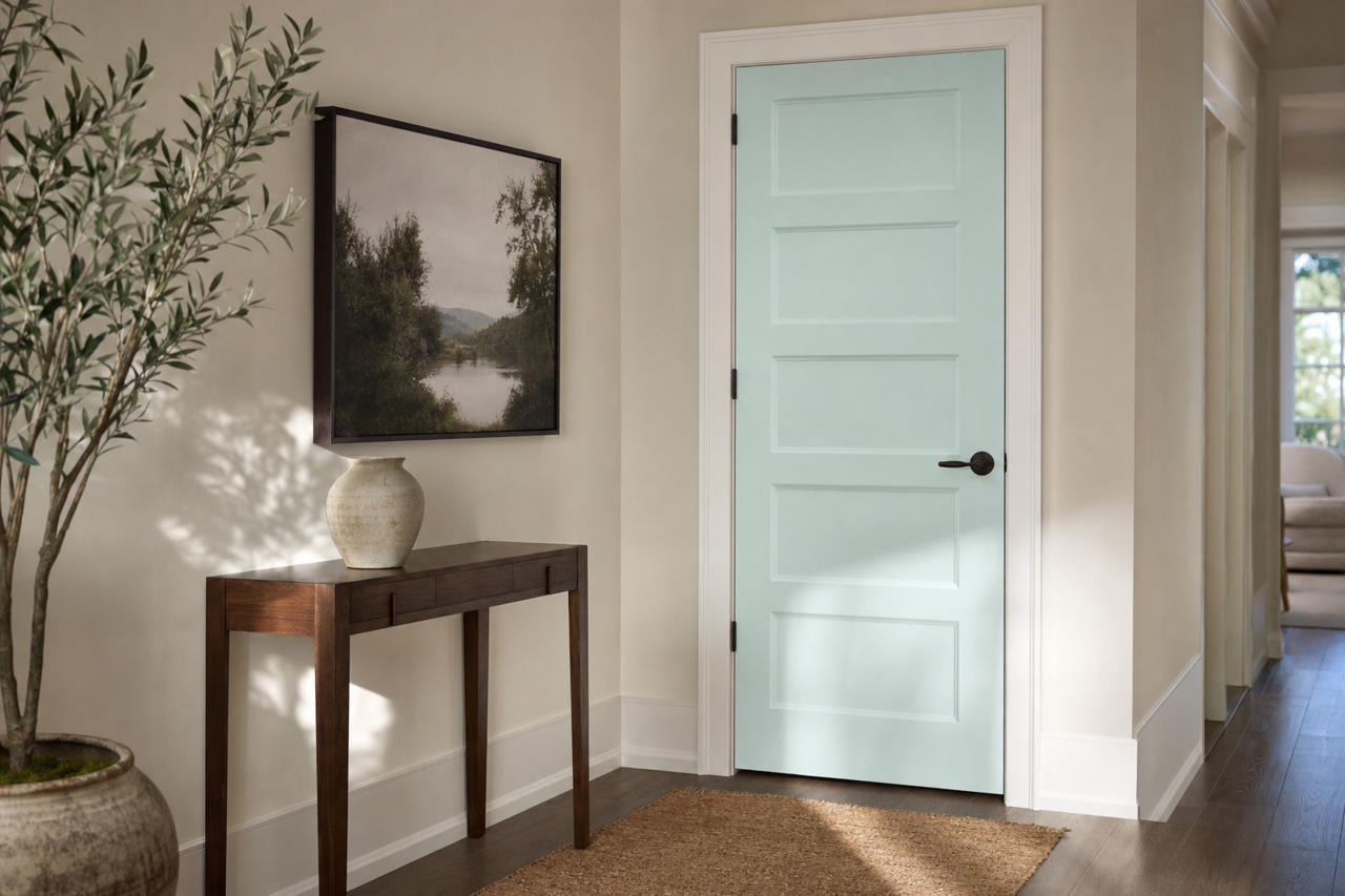 Icing by Benjamin Moore on interior-doors
