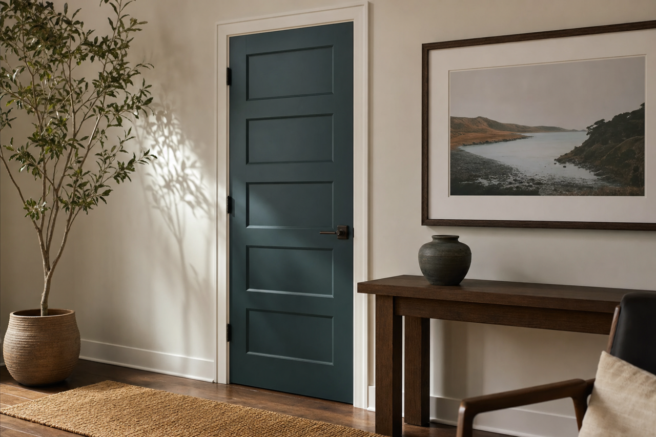 Salamander by Benjamin Moore on interior-doors