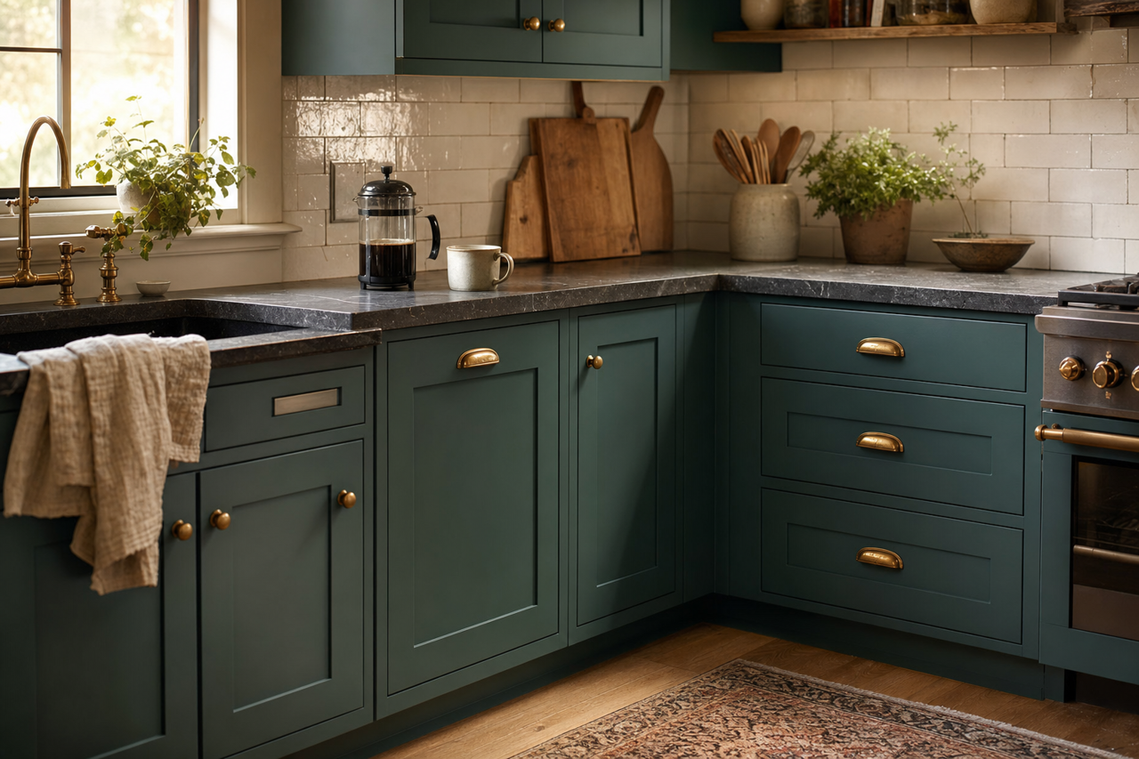 Dollar by Benjamin Moore on cabinets
