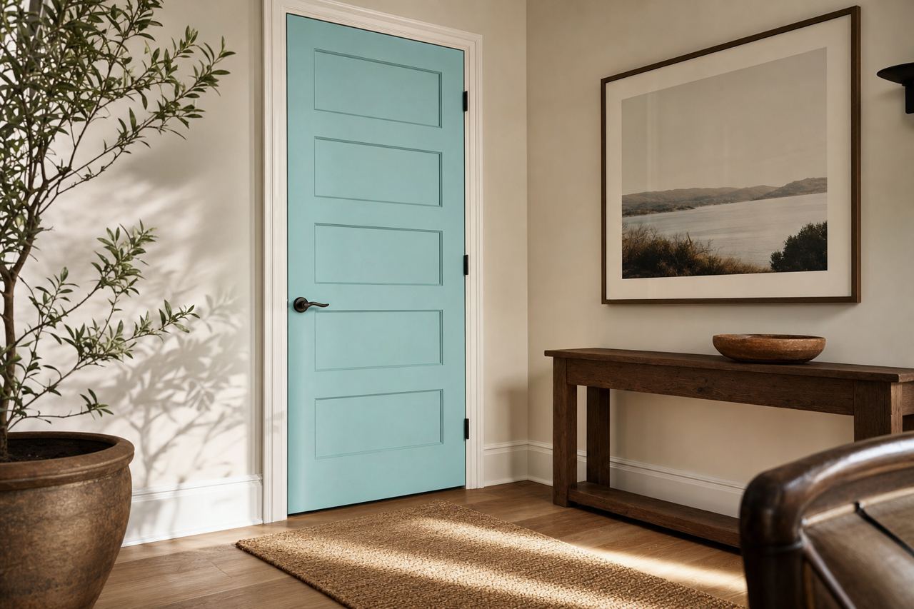 Waterfall by Benjamin Moore on interior-doors