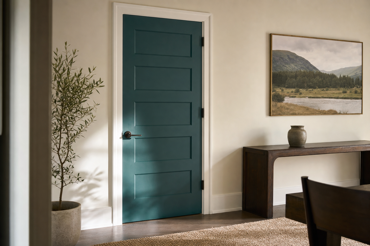 Pine by Benjamin Moore on interior-doors