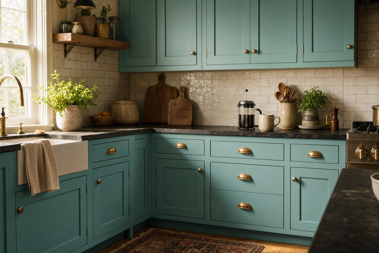 Majestic by Benjamin Moore on cabinets