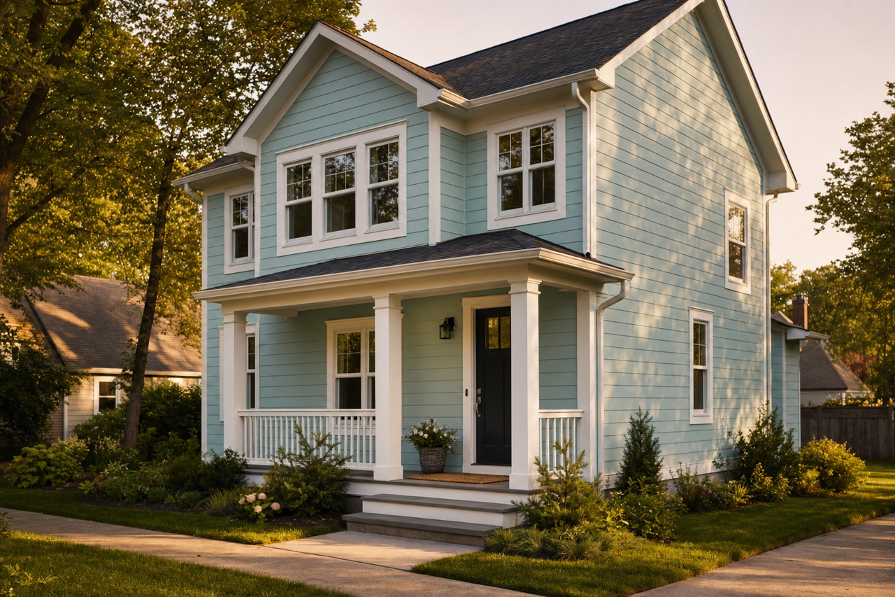 Tranquil by Benjamin Moore on exterior