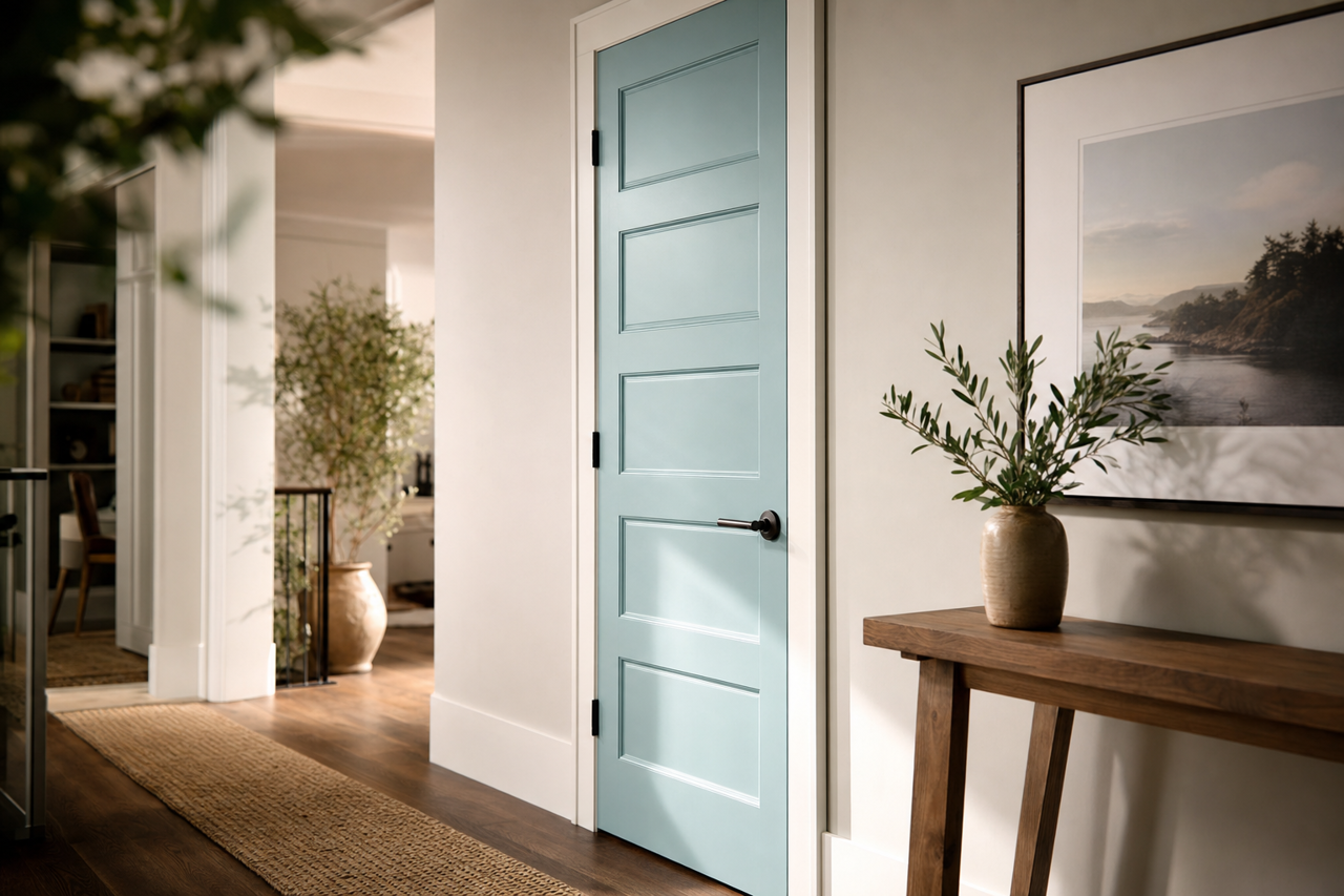 Tranquil by Benjamin Moore on interior-doors