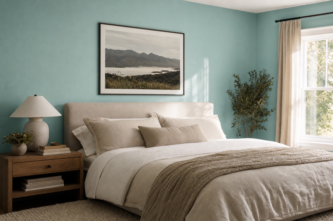Tranquil by Benjamin Moore on interiors