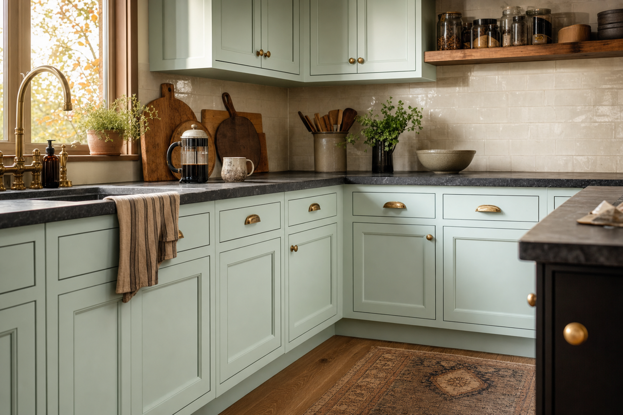 Crystal by Benjamin Moore on cabinets
