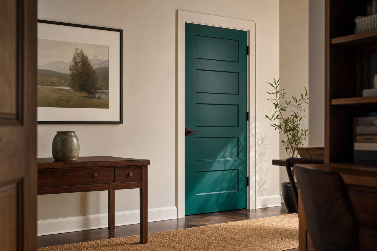 Marine by Benjamin Moore on interior-doors