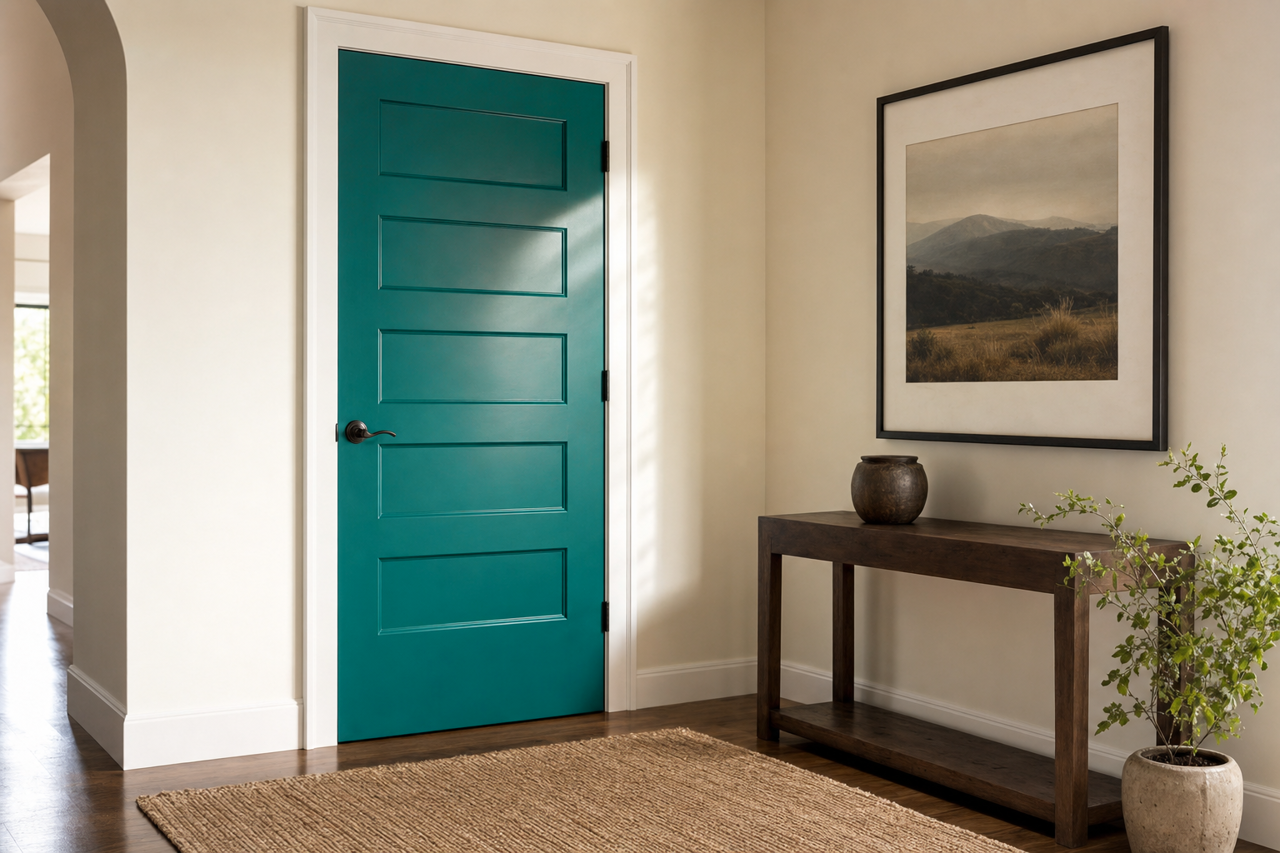 Tropical by Benjamin Moore on interior-doors