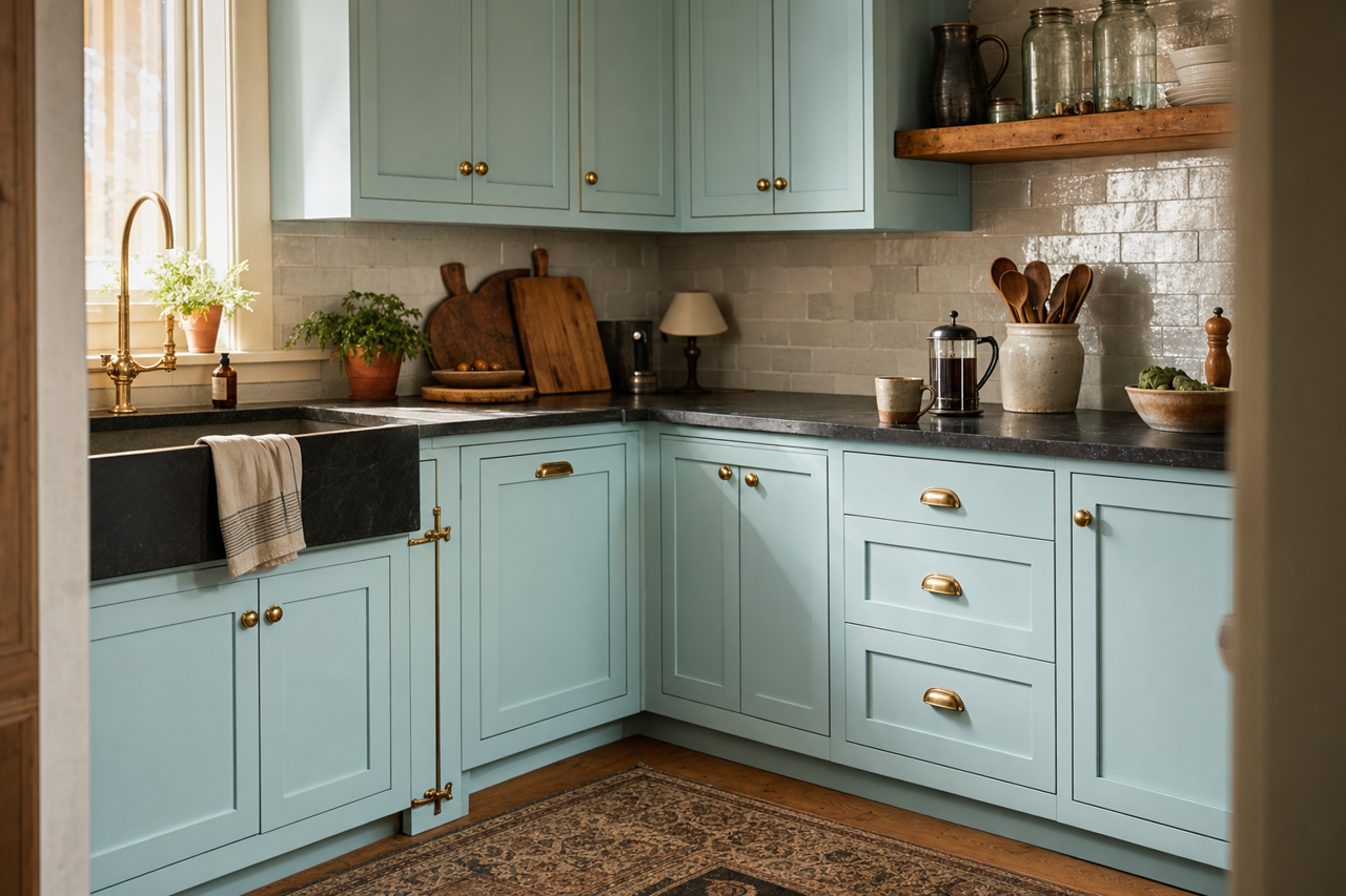 China by Benjamin Moore on cabinets