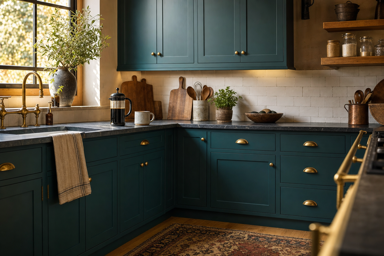 Dark by Benjamin Moore on cabinets