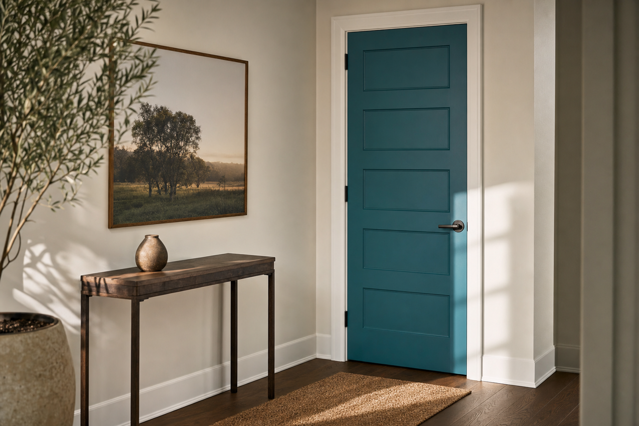 Dark by Benjamin Moore on interior-doors