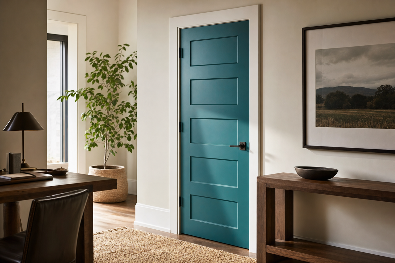 North by Benjamin Moore on interior-doors