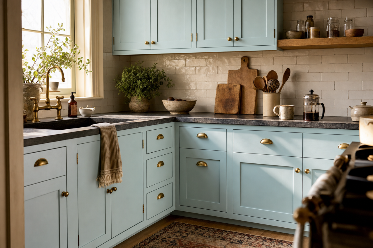 Tear by Benjamin Moore on cabinets