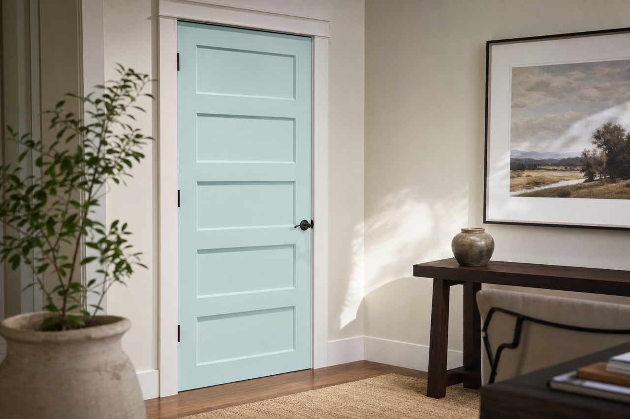 Morning by Benjamin Moore on interior-doors
