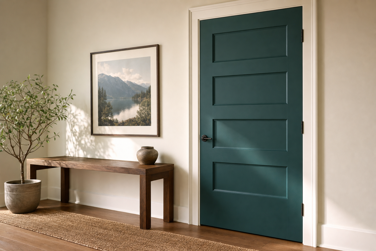 Bavarian by Benjamin Moore on interior-doors
