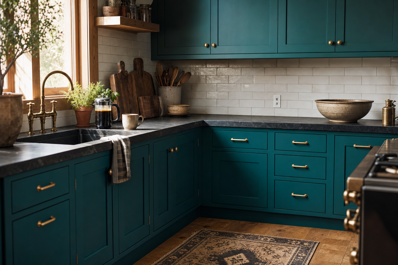 Beau by Benjamin Moore on cabinets