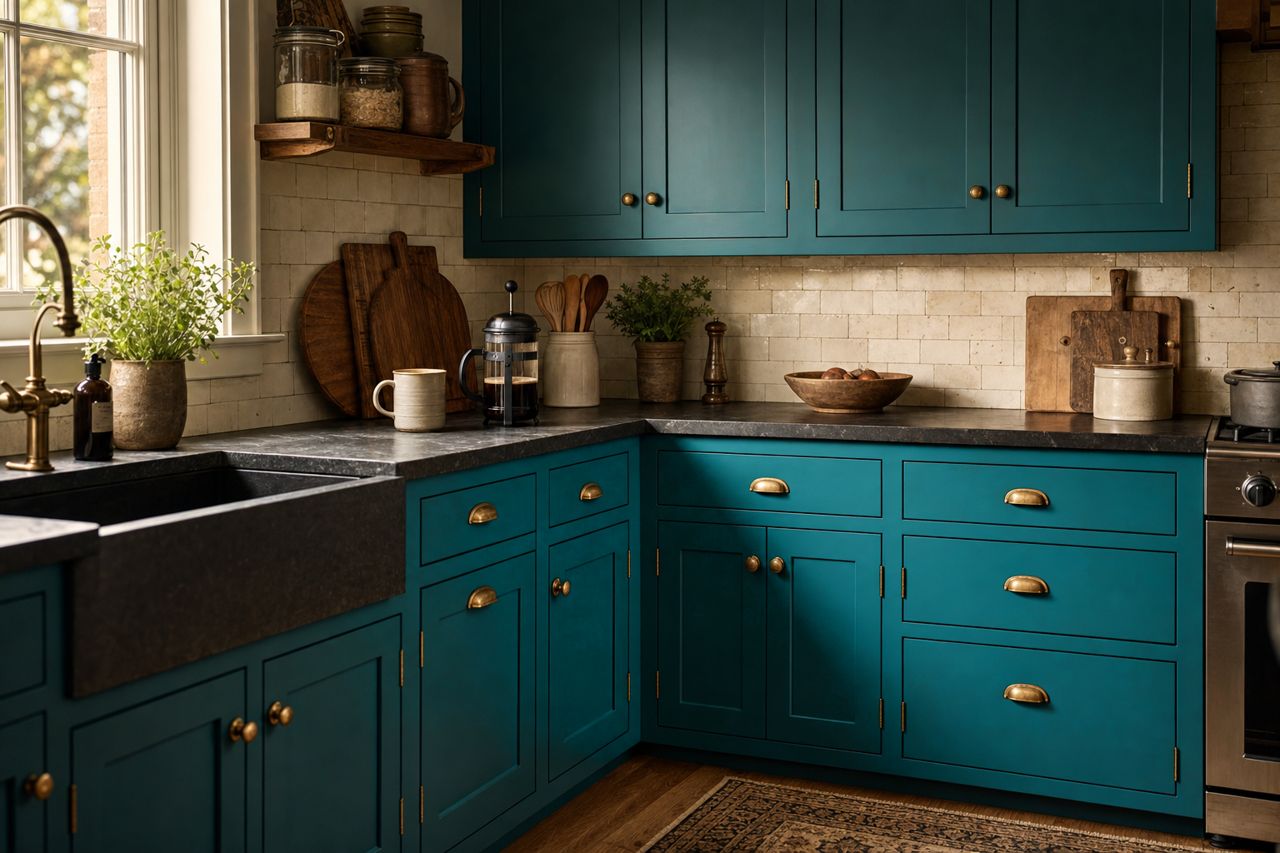 Venezuelan by Benjamin Moore on cabinets