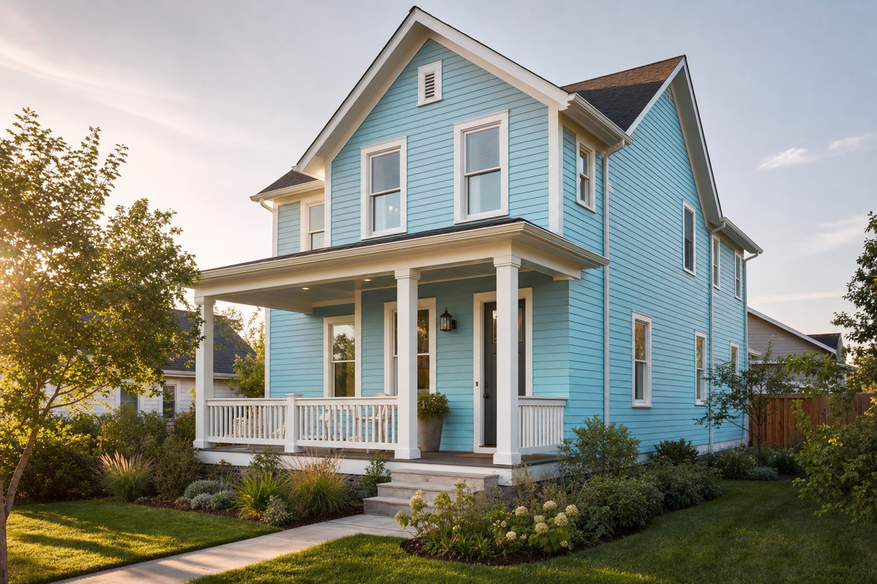 Seaside by Benjamin Moore on exterior