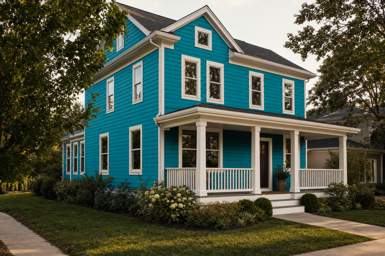 Caribbean by Benjamin Moore on exterior
