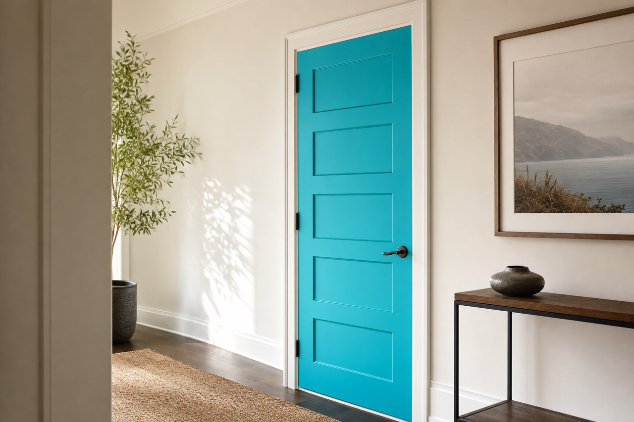 Bahaman by Benjamin Moore on interior-doors