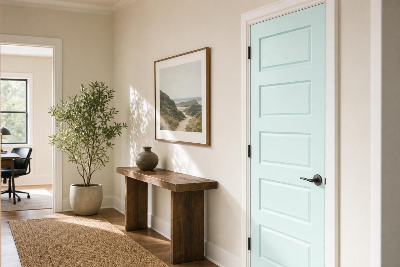 Innocence by Benjamin Moore on interior-doors