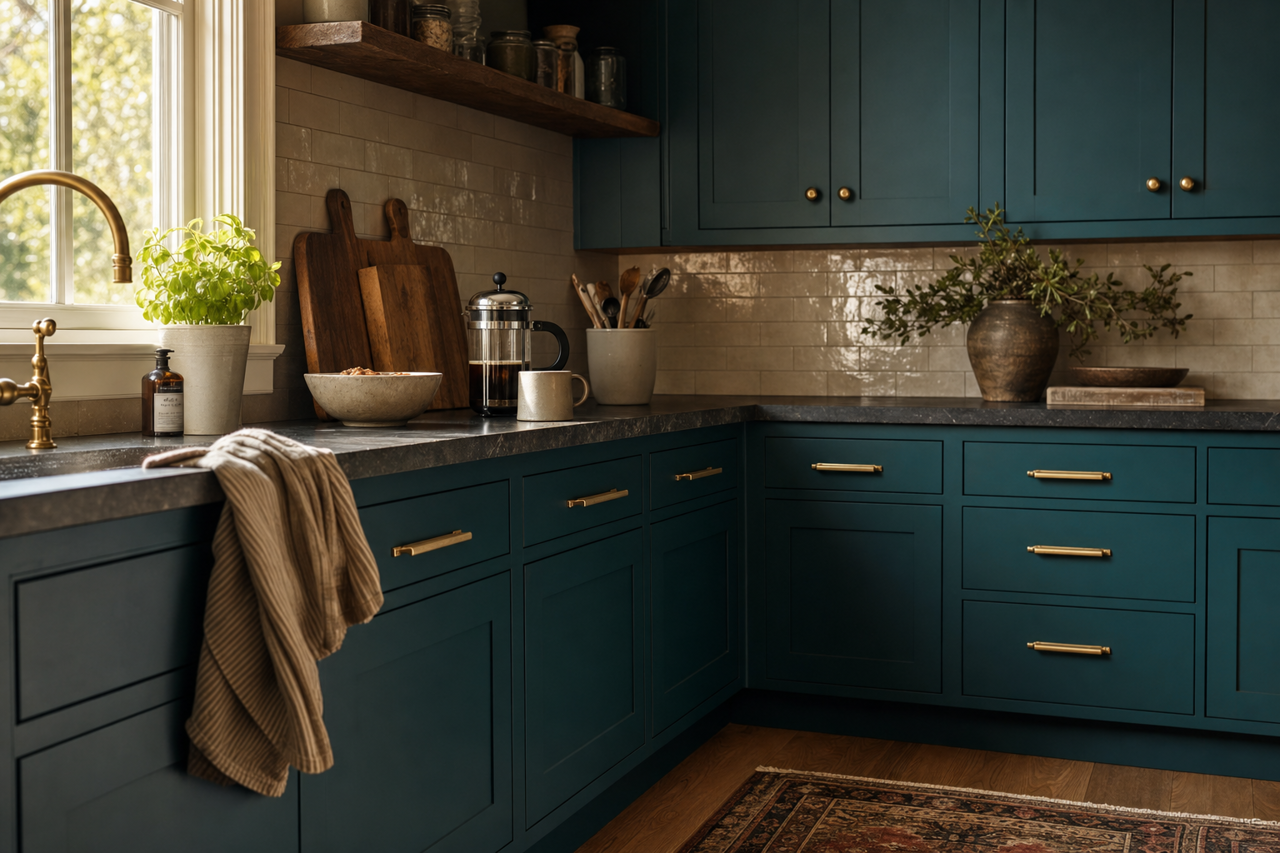 Tucson by Benjamin Moore on cabinets