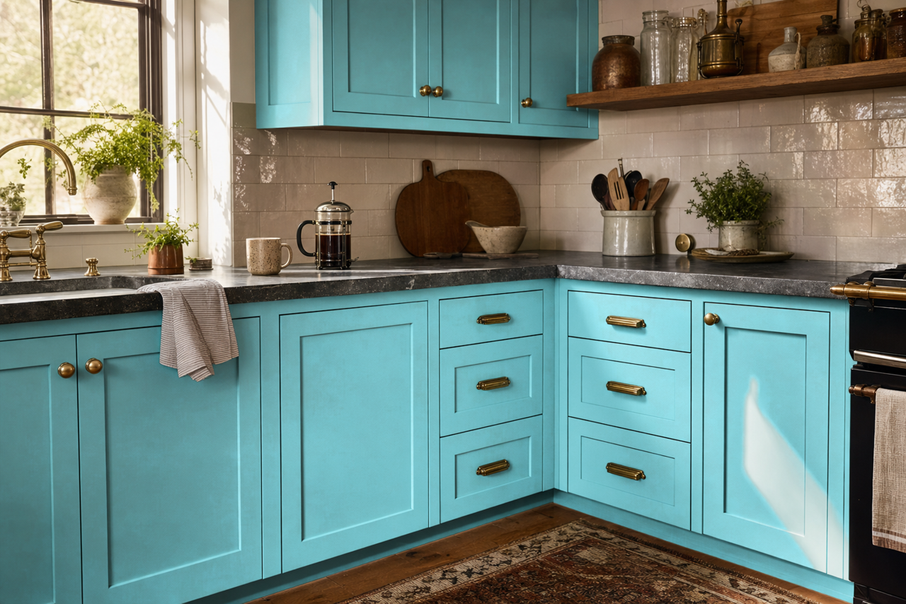 Baby by Benjamin Moore on cabinets