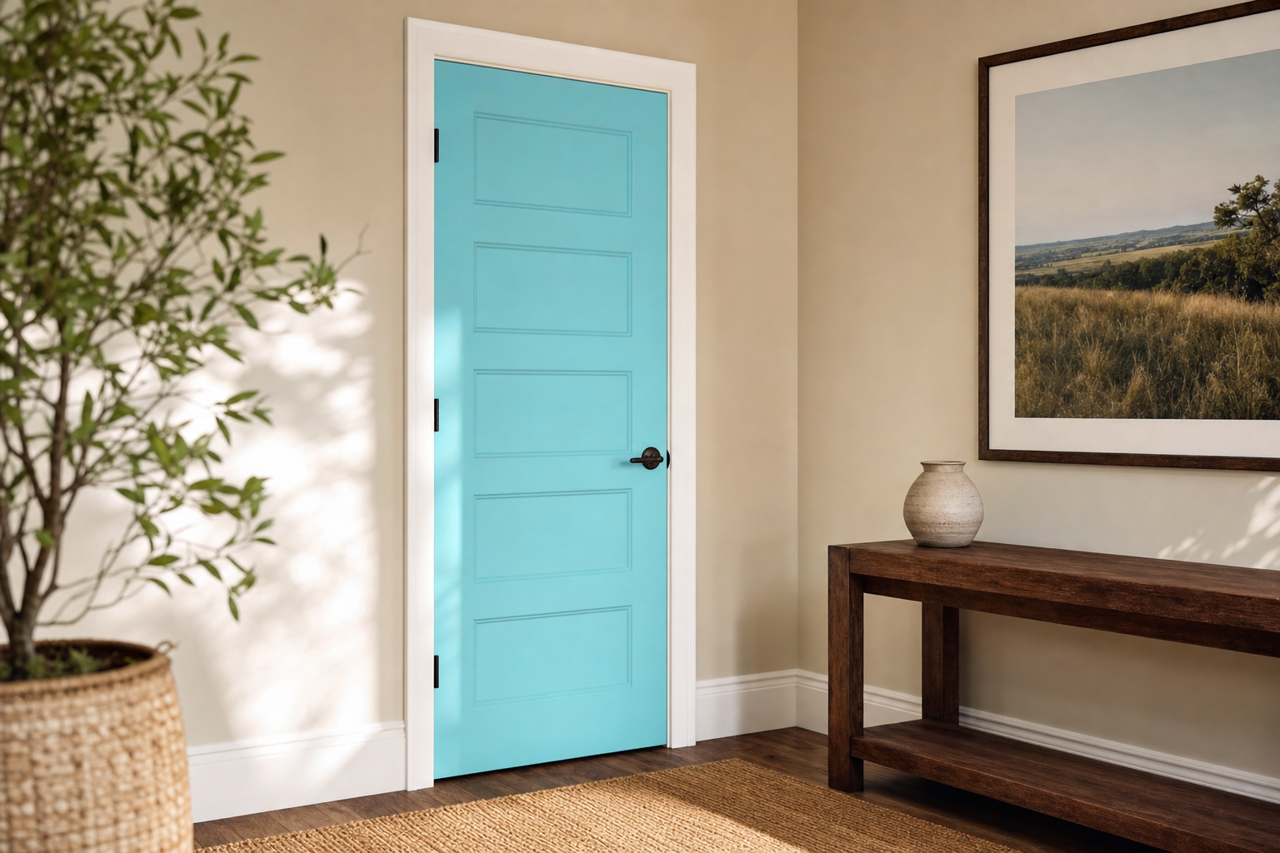 Baby by Benjamin Moore on interior-doors