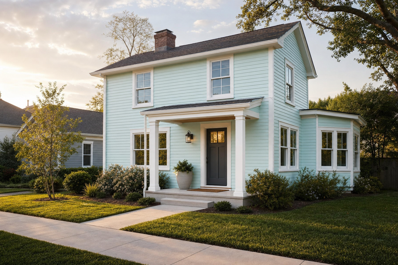 Icy by Benjamin Moore on exterior