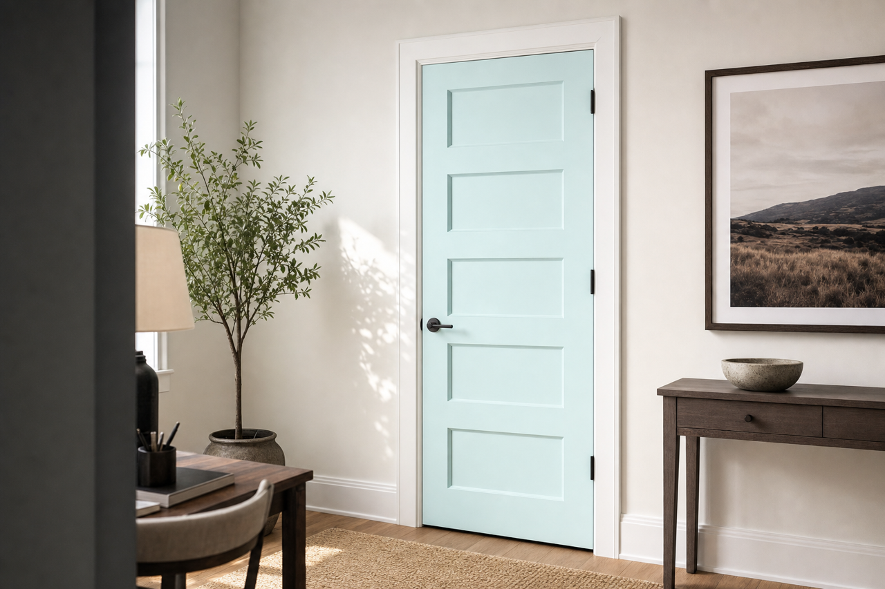 Icy by Benjamin Moore on interior-doors