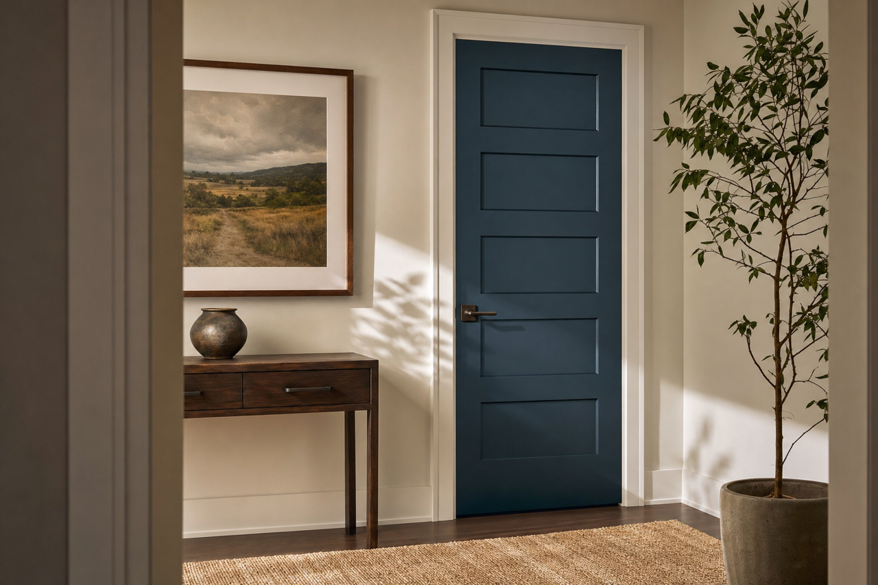 Twilight by Benjamin Moore on interior-doors