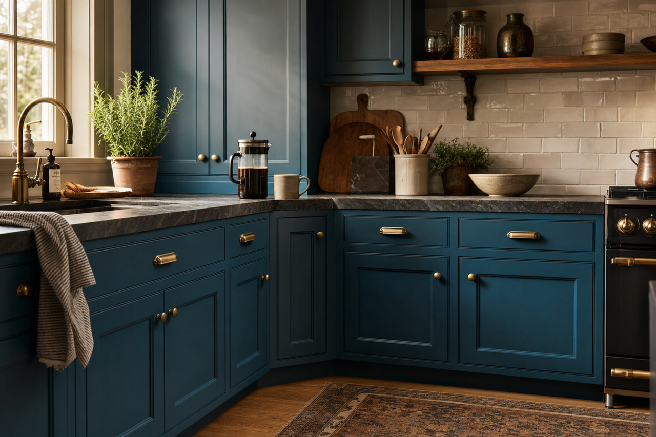 Slate by Benjamin Moore on cabinets
