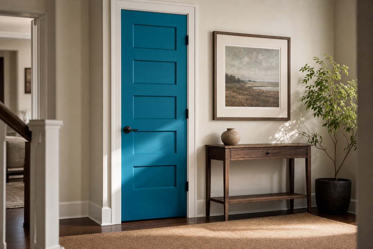 Deep by Benjamin Moore on interior-doors