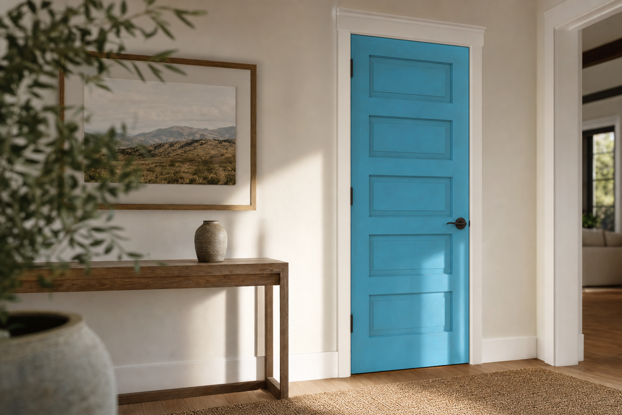 Cool by Benjamin Moore on interior-doors